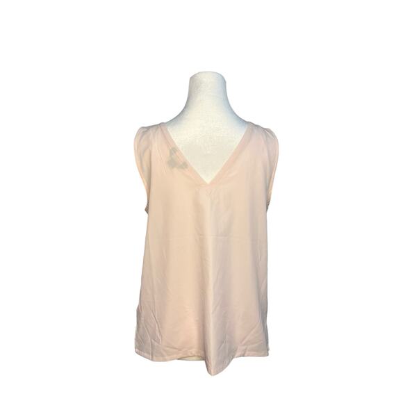 Eddie Bauer Spindrift V-Neck Tank Too Light Pink UPF 50+ Lightweight - Picture 2 of 7